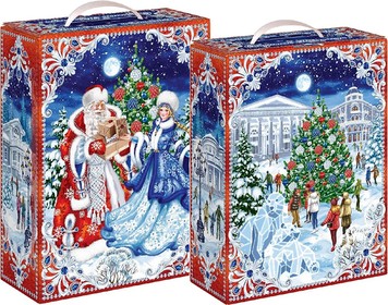 Чемоданчик с пластиковой ручкой НА КАТКЕ В КРАСНОМ